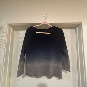 100% cashmere Raffi Navy Ombré Sweater